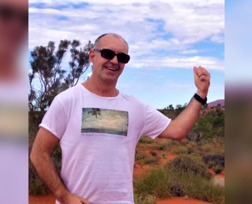 Matt Hodgson in the outback of Australia